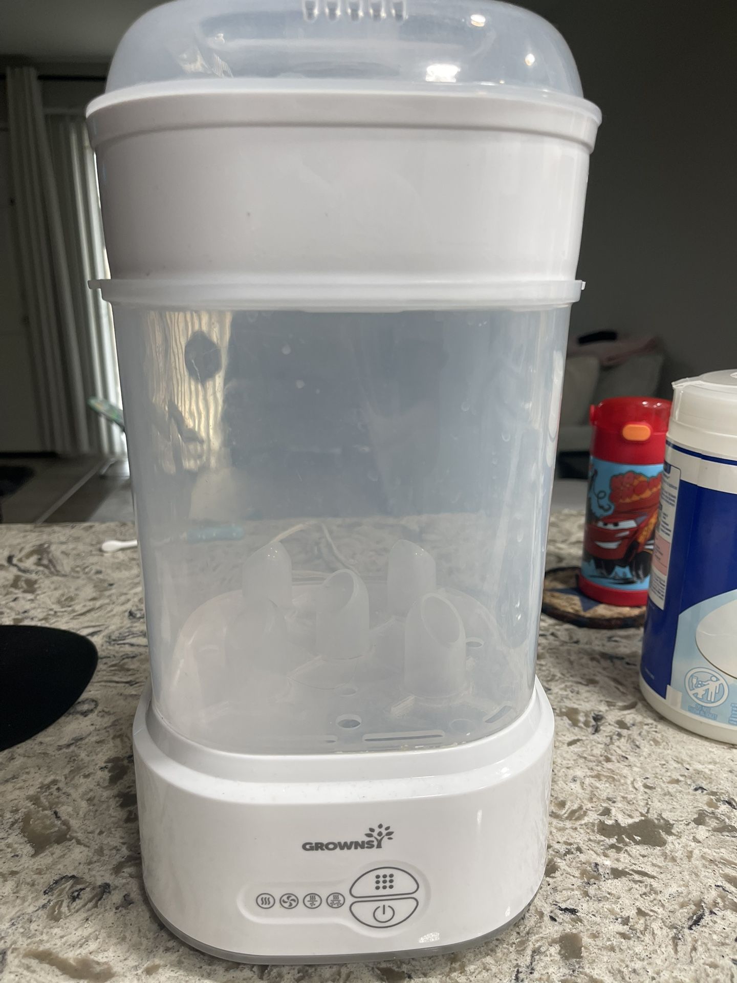 GROWNSY Bottle Sterilizer and Dryer, Compact Electric Steam Baby Bottle Sterilizer (Esterilizador de Biberones), Bottle Sanitizer for Baby Bottles, Pa