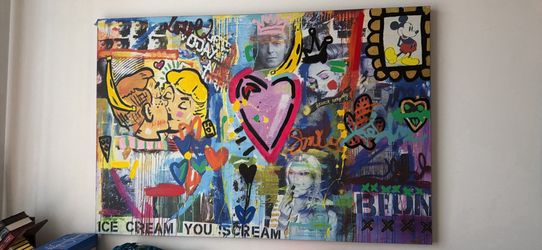 A very color pop art painting