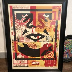 Obey Giant 18” X 24” Framed 