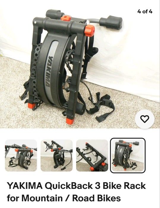 Yakima trunk mount bike rack