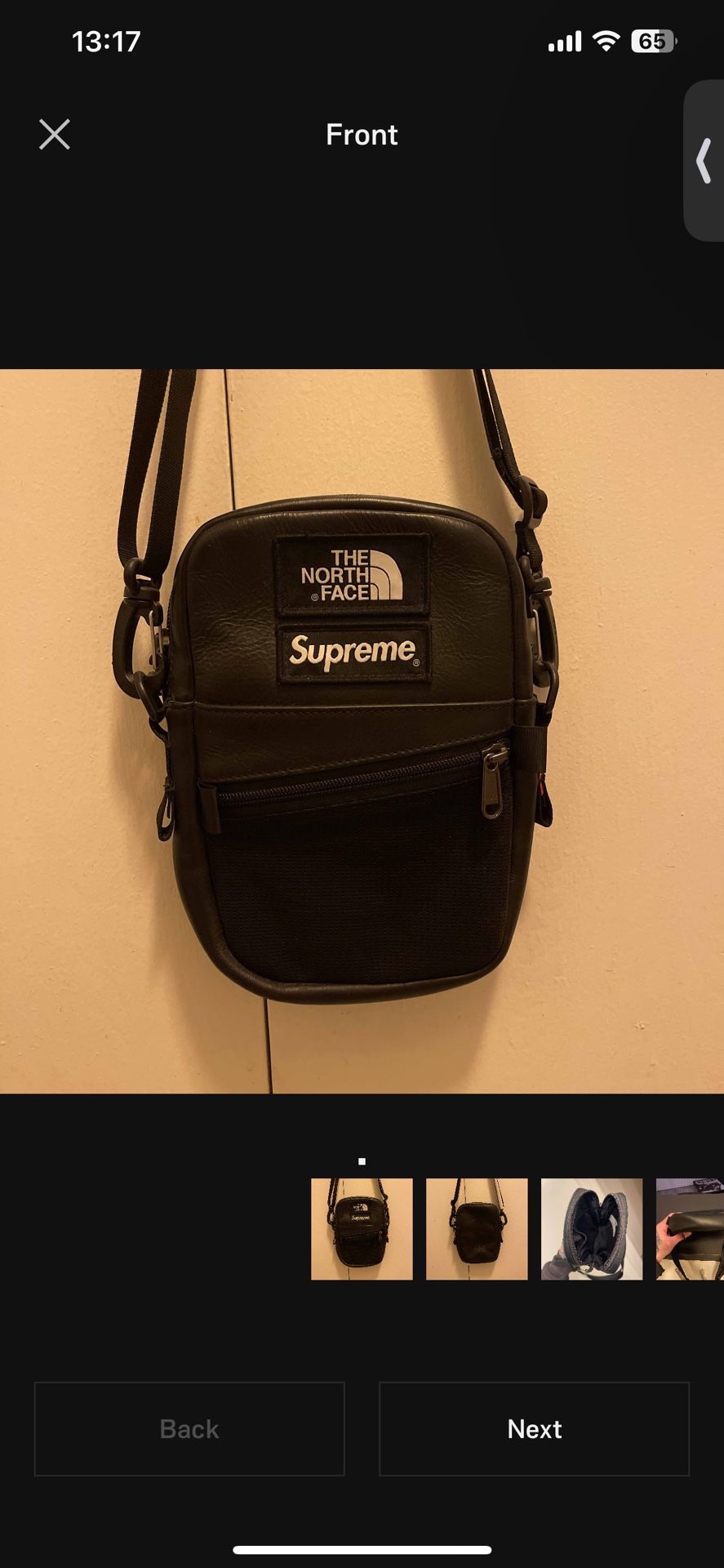 Supreme x The North Face F/W 18 Leather Shoulder Bag (black)