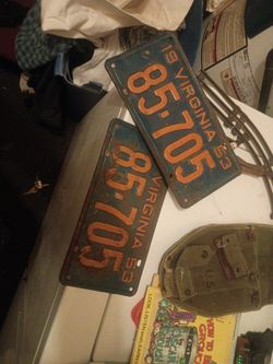Vintage Licence Plates