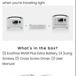 EcoFlow RIVER Plus Extra Battery 
