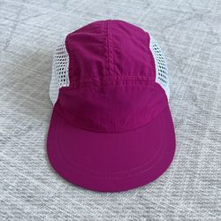 Vintage 1990s Women’s Pink/White Athletic Gym Running Mesh 5 Panel Hat