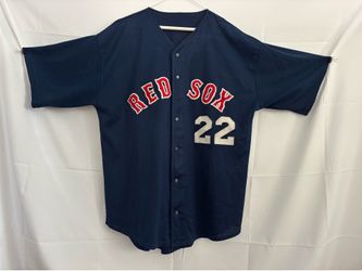 Boston Red Sox #22 Navy Baseball Jersey