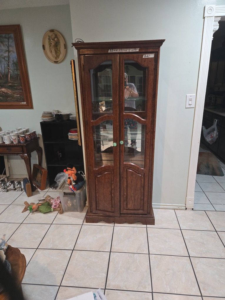 Wood Curio Cabinet