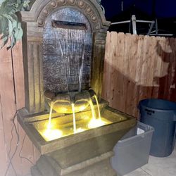 Tall Water fountain With Lights