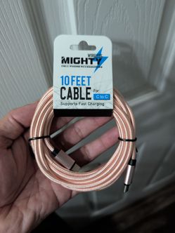 10 ft USB - C to C - Braided - Pearl