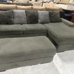 SECTIONAL SOFA AND OTTOMAN 116”-66” GOOD CONDITION FREE DELIVERY 🚚 