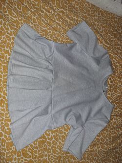 Grey Zip Up Dress Shirt