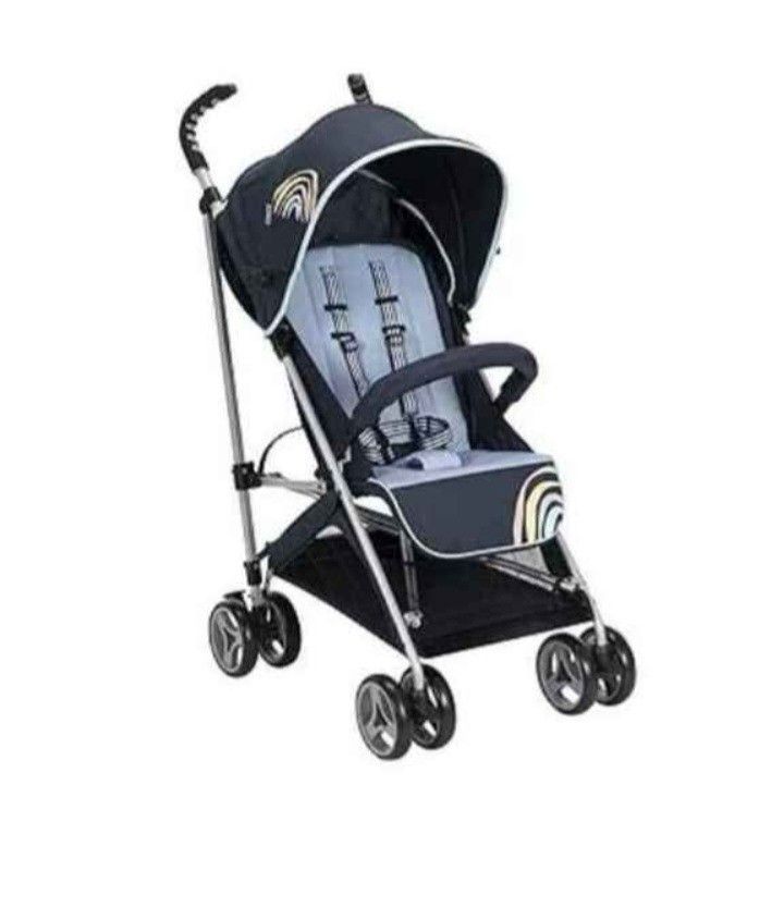 Fold Compact Stroller, Folds with one Hand and Stands on its own, Rainbow NEW IN A BOX WITH WARRANTY TAG.
Material: Metal