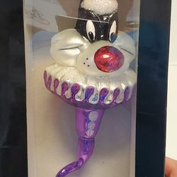 Vintage Christopher Radko Sylvester Warner Brothers Christmas Ornament