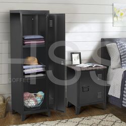 Homy Casa GRAVES BLACK MDFT A 15.75" W x 11.81" D x 23.23" H Media Storage Cabinet
