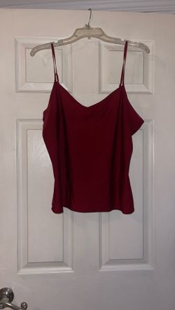 Satin Red Strapped Shirt (L)