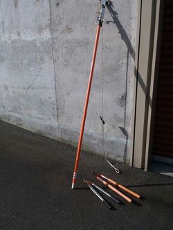 Fiskars Telescoping Tree Pruner W/ Two Pair Of Hand Pruners