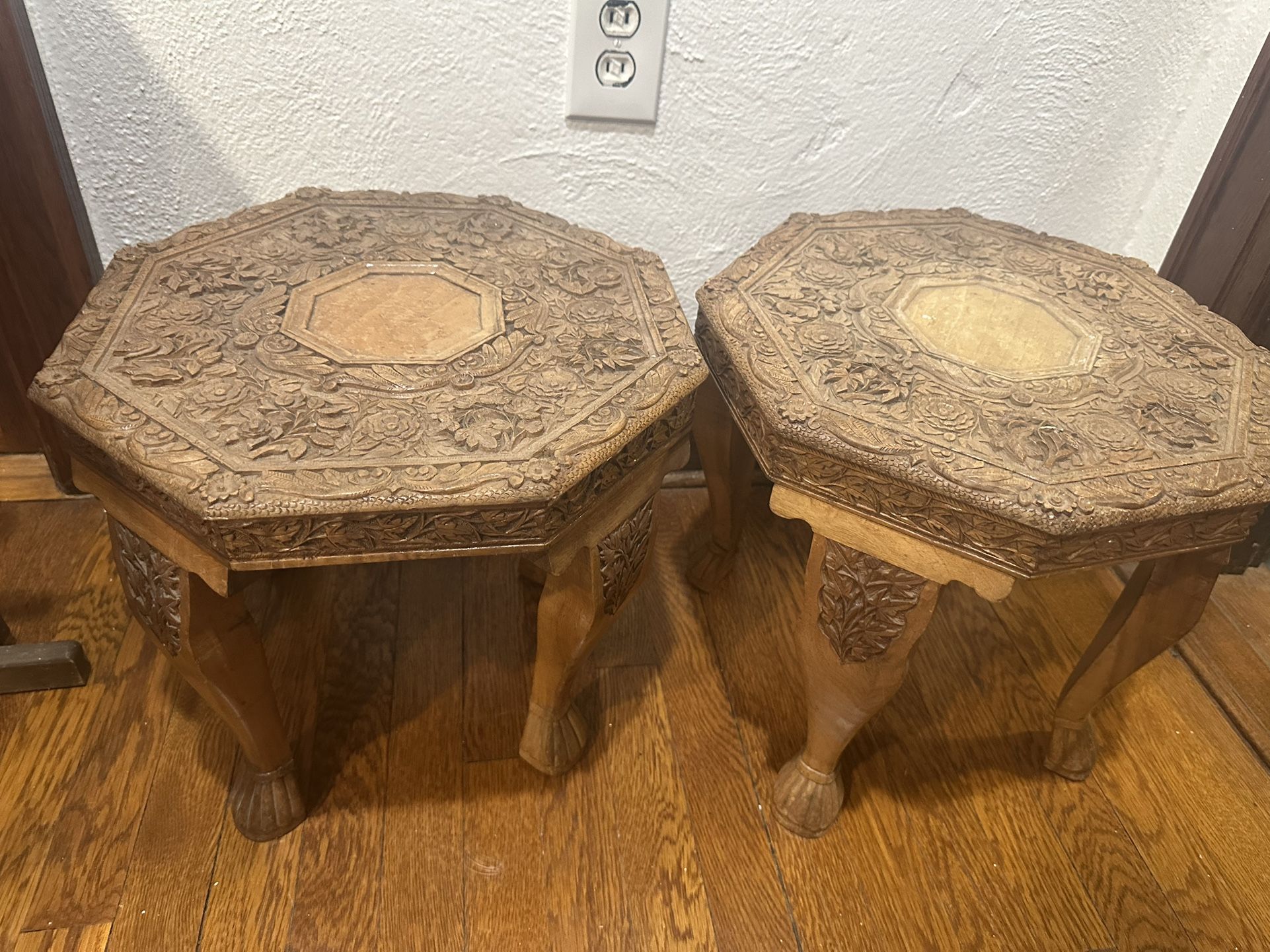 Carved Antique 3 Tables