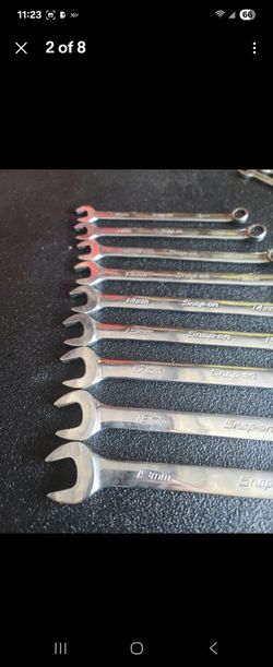 Snap-on Metric 10pc Combination Wrench Set 12pt 10-19mm OEXM710B Missing 16mm