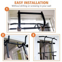 REDLIRO Pull Up Door Bar Chin-Up Doorway Strength Training with Dip bar