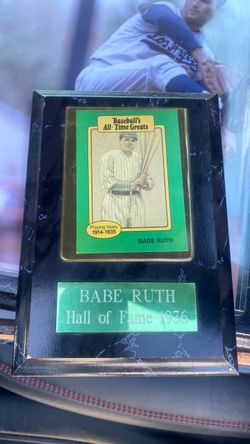 Babe Ruth Hall of Fame 1936 Card Plaque