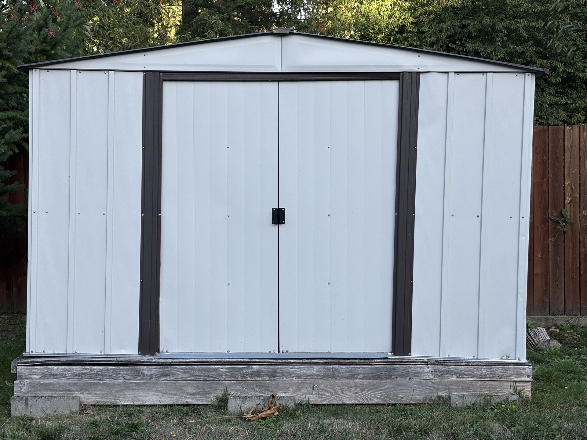 FREE FIREWOOD  / FREE Galvanized Steel Shed 8x10 Feet - FMore Than Half Filled With Great Firewood - ENTIRE PACKAGE IS FREE