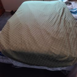 Food Network Oval Checkered Table Cloth 102x62 And 6 Napkins Matching Stripes