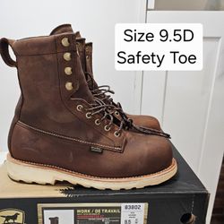 Red Wings Irish Setter Safety Toe Work Boots Size 9.5 