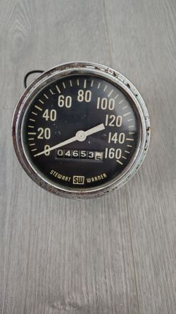 Vintage Stewart Warner 160 MPH Speedometer