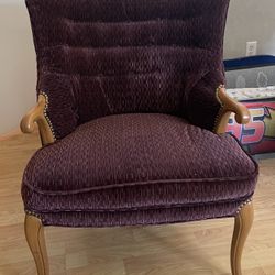 2 Padded chairs, Rocking chair, Wood corner table