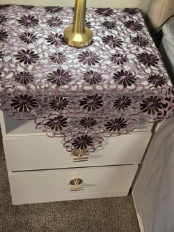 Square Purple Vintage Classic Lace Floral Dining Table Cloth Table Cover for Home Kitchen Decoration