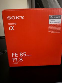 Sony F1.8 85mm lens