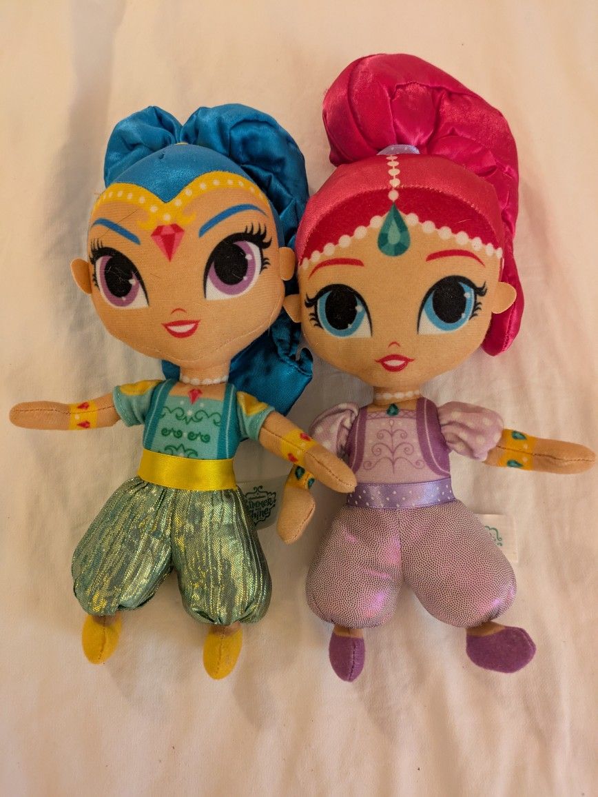 2 Shimmer & Shine Plush Dolls
