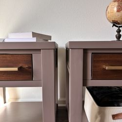 Wooden Nightstand Set