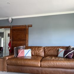 RH MAXWELL 9 Ft LEATHER BERKSHIRE SOFA LUXE DOWN