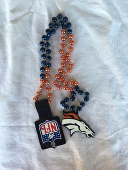 Denver Broncos Beaded Necklace