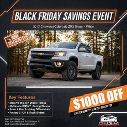 2017 CHEVY COLORADO ZR2 DIESEL