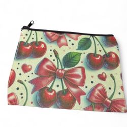 Cherry & Bow Makeup Pouch  