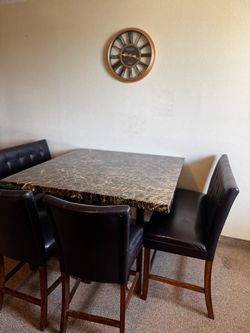 Counter Height Dining Table with 4 Chairs