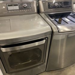 LG XL CAPACITY WASHER DRYER SET ELECTRIC with WARRANTY