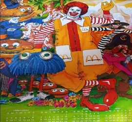 1975 Vintage McDonald's calendar poster