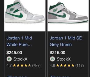 Air Jordan 1 Mid SE "Grey/Pine Green/White" sneakers