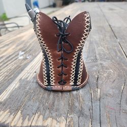 Leather Corset pencil holder