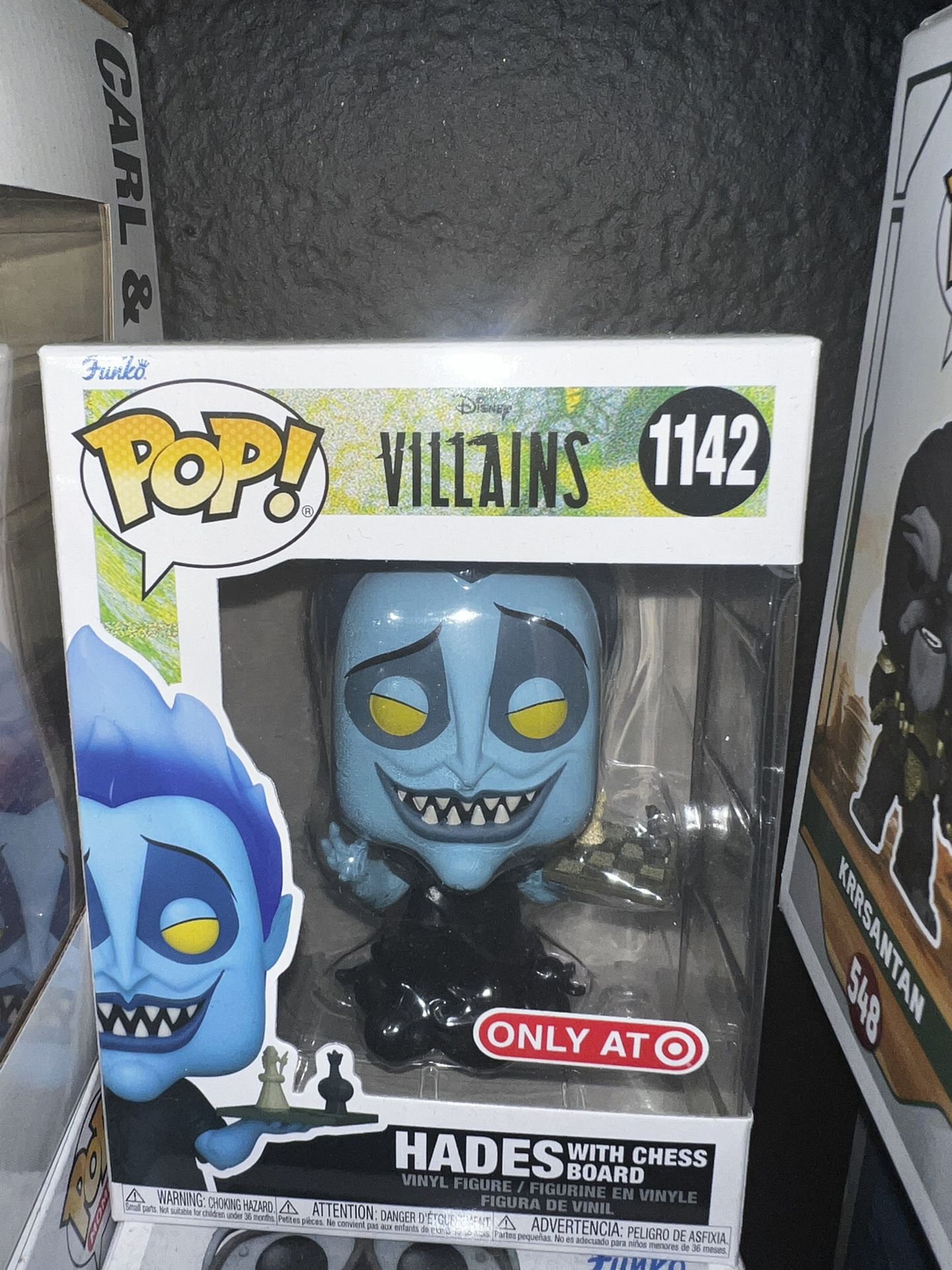 Hades Funko Pop 1142 Target Exclusive Disney Villains with Chess Board
