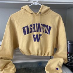 Women’s Champion Cropped UW Hoodie 