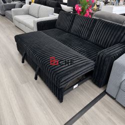 Corduroy Convertible Sleeper Sofa With Pull Out Bed
