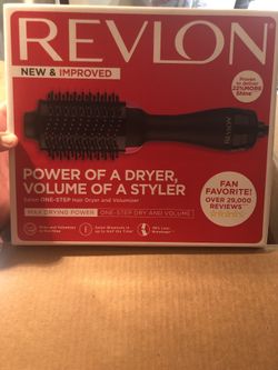 Revlon One-Step Hair Dryer And Volumizer Hot Air Brush, Black