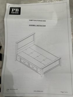 Pottery Barn Teen Hampton Storage Bed