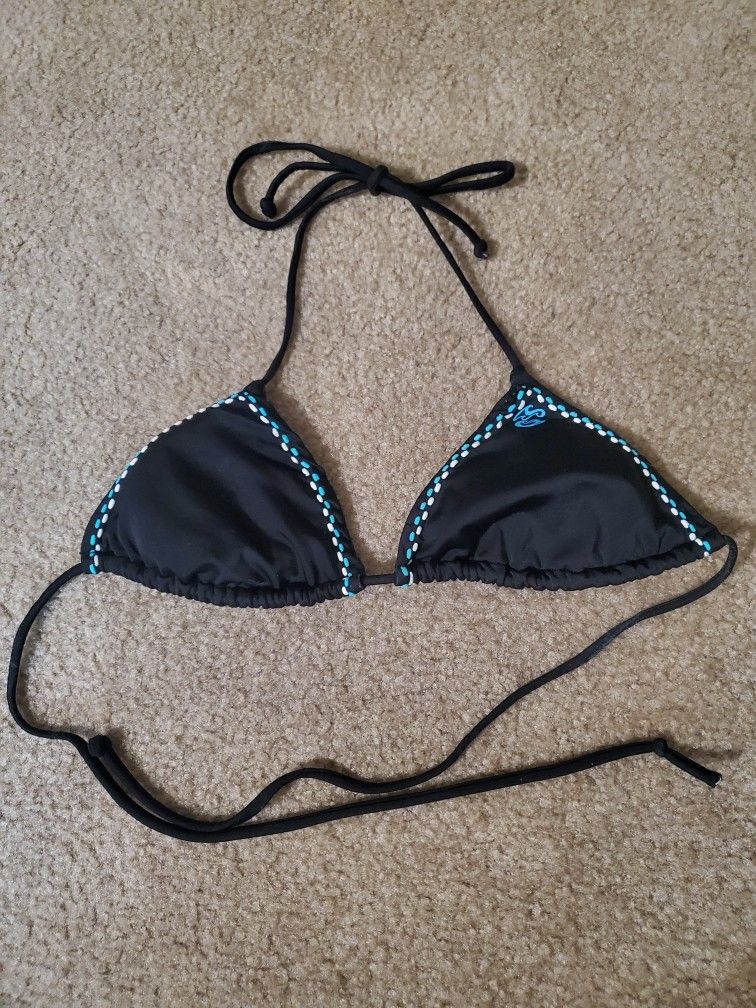Billabong Women's Small Black Bikini Swimsuit Halter Top
