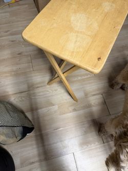 Set Of 2 Foldable Single Table - Wood