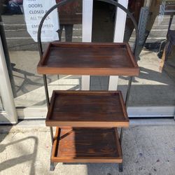 3 Tier Wood & Metal Stand 