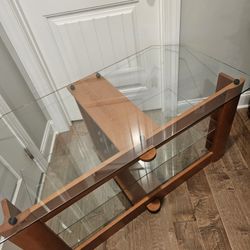 Bellogetti TV Display Console,  3 Glass Shelves 24d X 45w X 24h. Great Condition 
